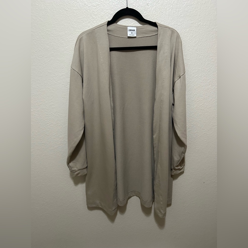 Gymshark X Whitney Simmons Oversized Robe Size Medium Tan Beige - Picture 3 of 6